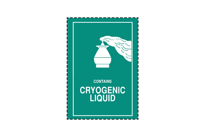 Etiqueta “Líquido Criogénico”