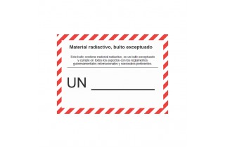 Etiqueta Bulto Exceptuado Clase 7