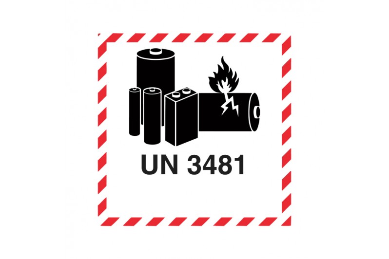 Marca Etiqueta de Batería de Litio - UN3481