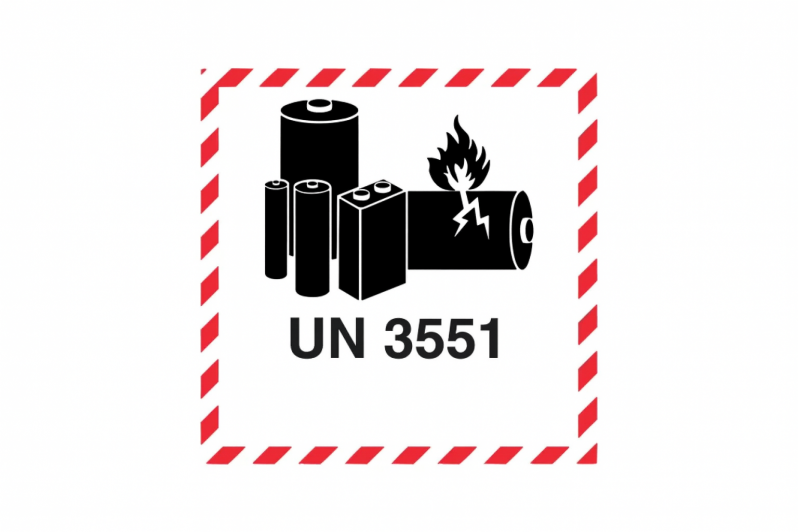 Marca Etiqueta de Batería de Ion Sodio - UN3551