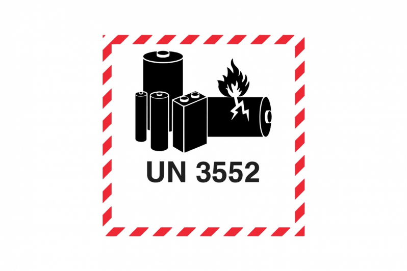 Marca Etiqueta de Batería de Ion Sodio - UN3552