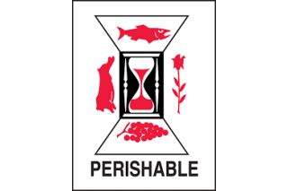 Etiqueta Perecedero - Perishable
