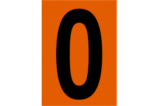 Número 0 Panel Naranja ADR