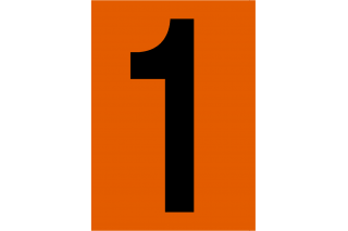 Número 1 Panel Naranja ADR