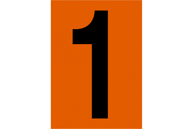 Número 1 Panel Naranja ADR