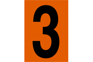 Número 3 Panel Naranja ADR