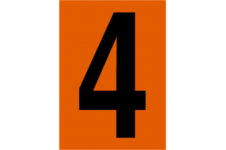 Número 4 Panel Naranja ADR