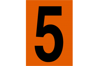 Número 5 Panel Naranja ADR