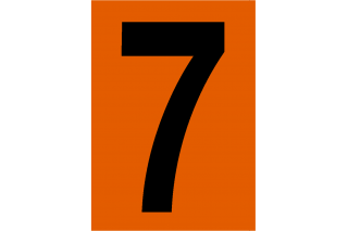 Número 7 Panel Naranja ADR