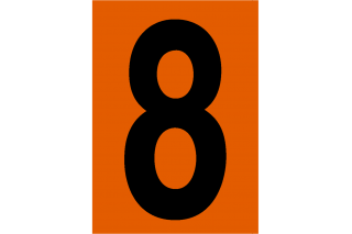 Número 8 Panel Naranja ADR