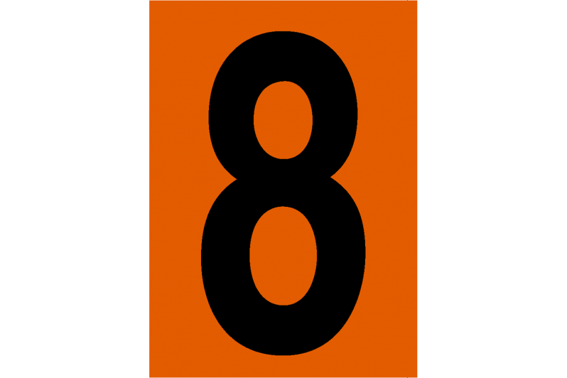 Número 8 Panel Naranja ADR