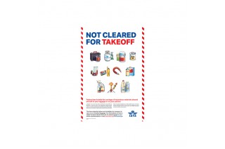 Dangerous Goods Passenger Awareness - A4-Sized Counter Display - International Version
