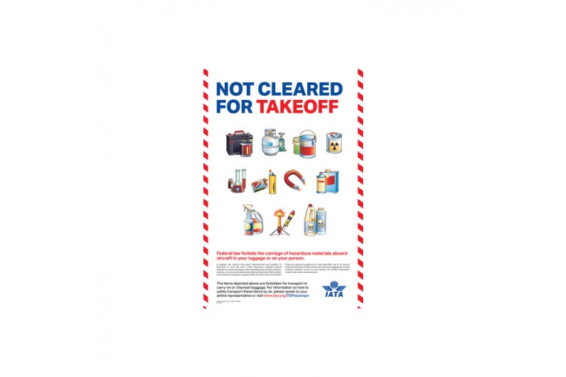 Dangerous Goods Passenger Awareness - A4-Sized Counter Display - International Version
